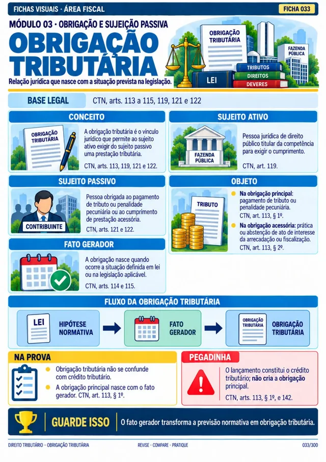 Ficha 033: Obrigação tributária