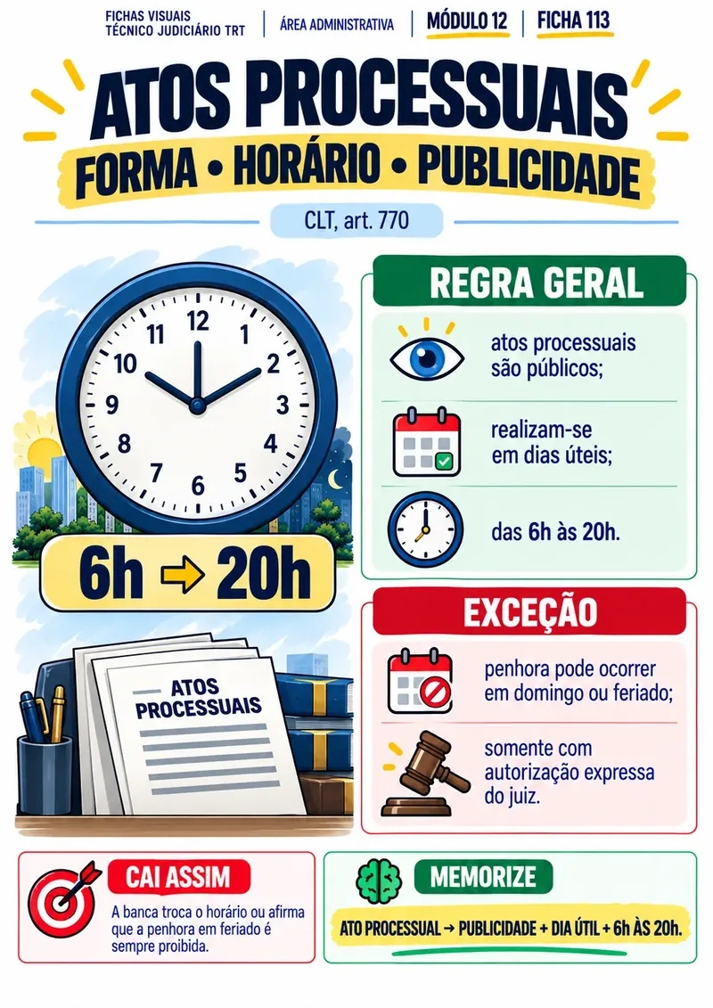 Ficha 113 · Atos processuais